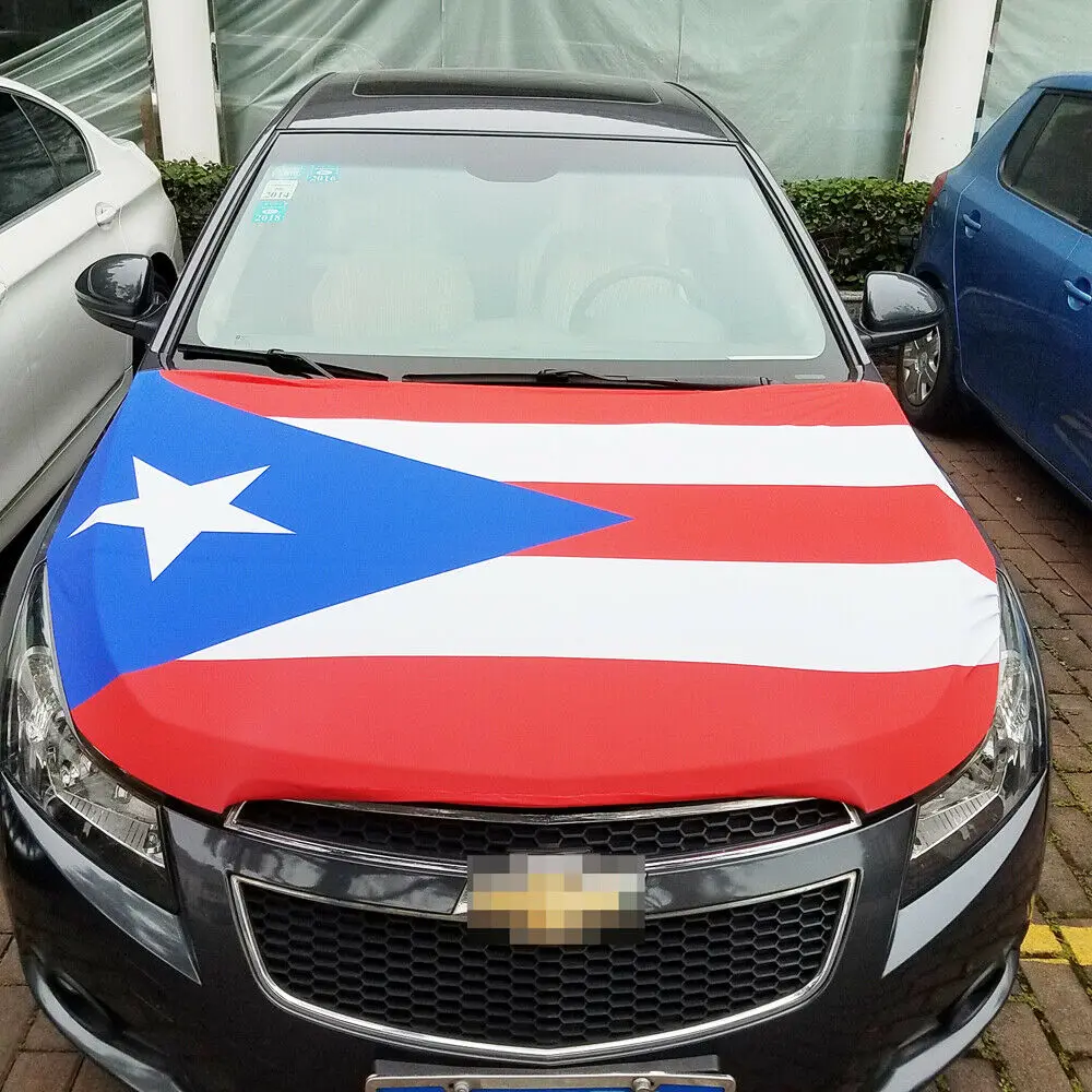 Popular Decorative Puerto Rico flag Auto Car Hood Cover On Sale