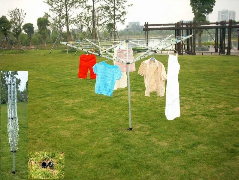 4 Arms Aluminum Rotary Airer Clothes Airer Drying Rack Retractable Portable Foldable Clothes Dryer Umbrella drying rack