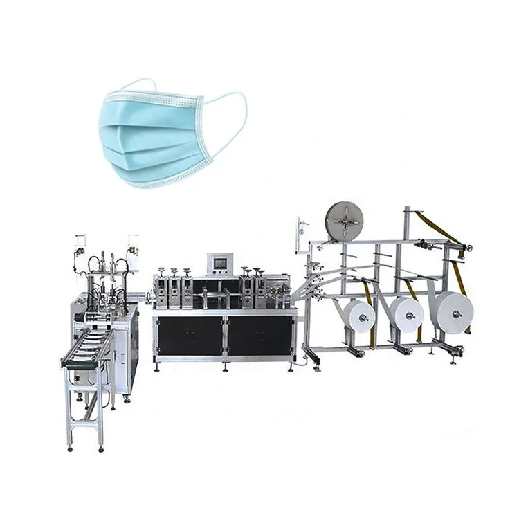 90 шт в мин 1 + 1 автоматическая машина для производства масок 3 слоя для одноразовых медицинских масок