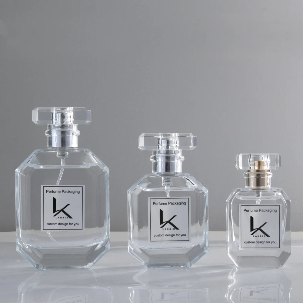 Luxury Custom Perfume Bottle 100ml 50ml Irregular Shape Perfume Glass Bottle Empty Perfume Bottles