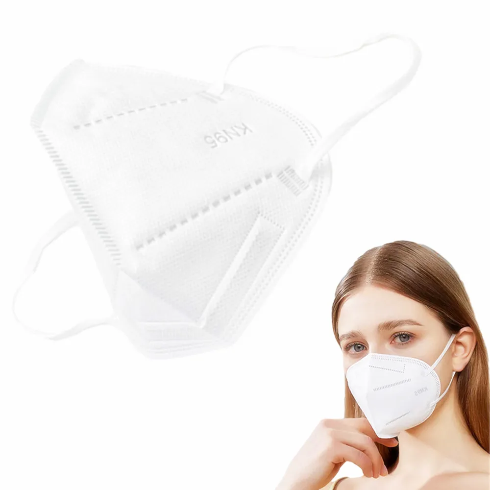 KN95 Face Mask 5-Layer Breathable Mask with Elastic Earloop and Nose Bridge Clip Disposable Respirator Protection Against PM2.5