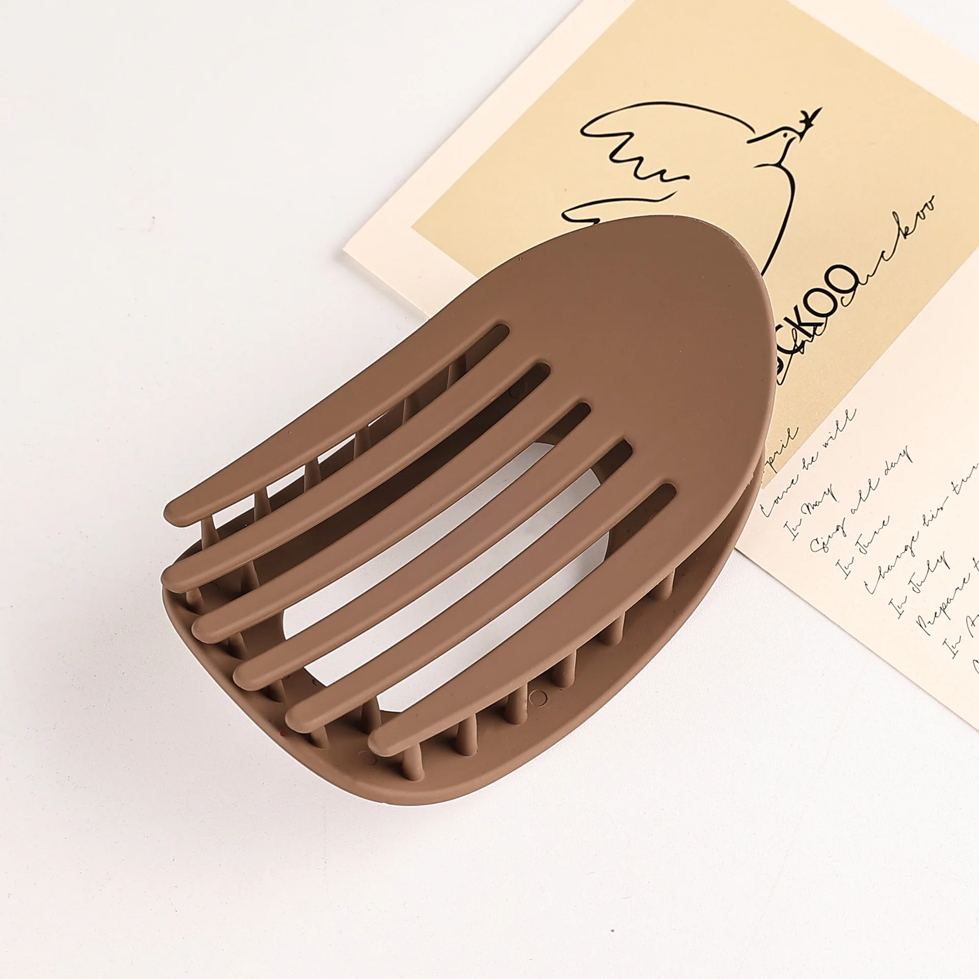 Round Flat Hair Clips for Women - Strong Hold Lay Down Claw Clamps Hair Barrettes Alligator Clip for Thick Thin Hair