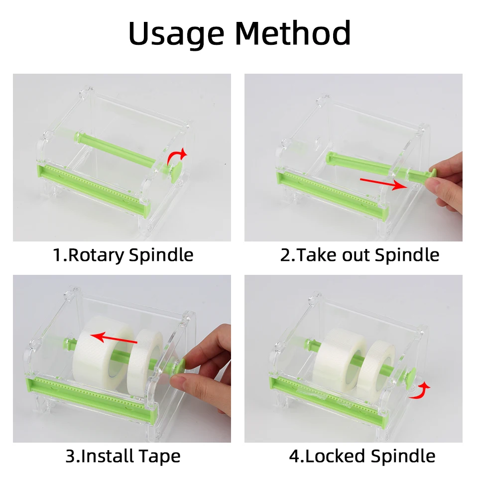Transparent Visible Desktop Multi Washi Masking Tape Dispenser Stackable Roll Tape Cutter Office Acrylic Roll Tape Holders