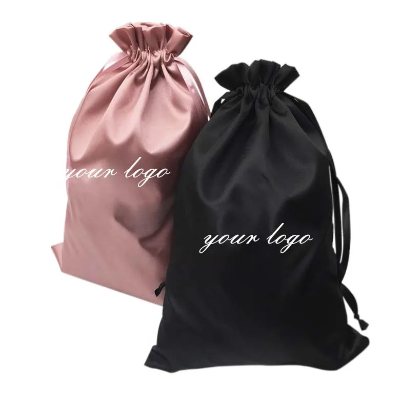 Натуральные волосы коричневая атласная дорожная сумка для парика