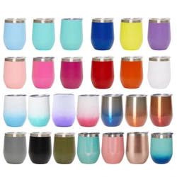 Wholesale Stainless Steel Coffee Mug Cup Custom Metal Thermal Vacuum Travel Wine Tumbler