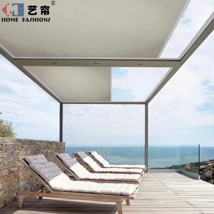 Cellular Shades Skylight Blinds Motorized Motorized Blinds Honeycomb Skylight Blinds Cellular Zip Screen Black Fabric Upper Open