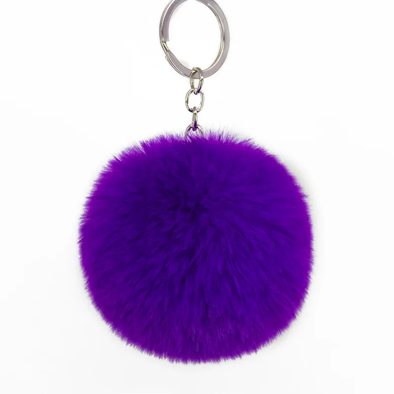 keychain fur pompom