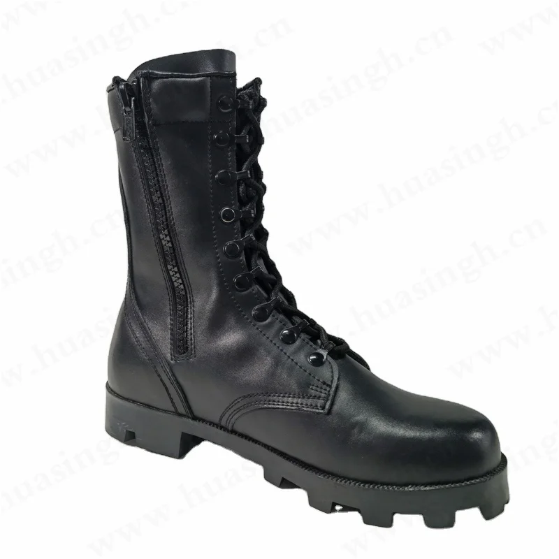 WCY,Altama series black full leather panama style sole jungle boots lightweight