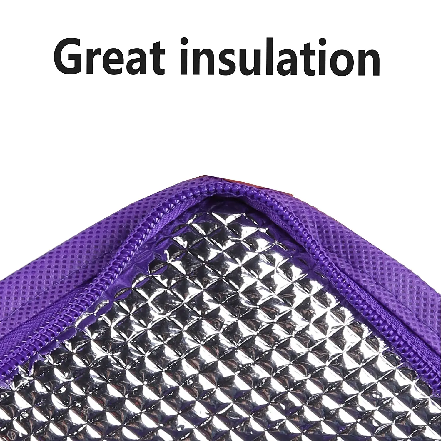 Wholesale Customized Cooler Bags Purple Large Capacity Camping Travel Top Flap Zipper Cooler Bags