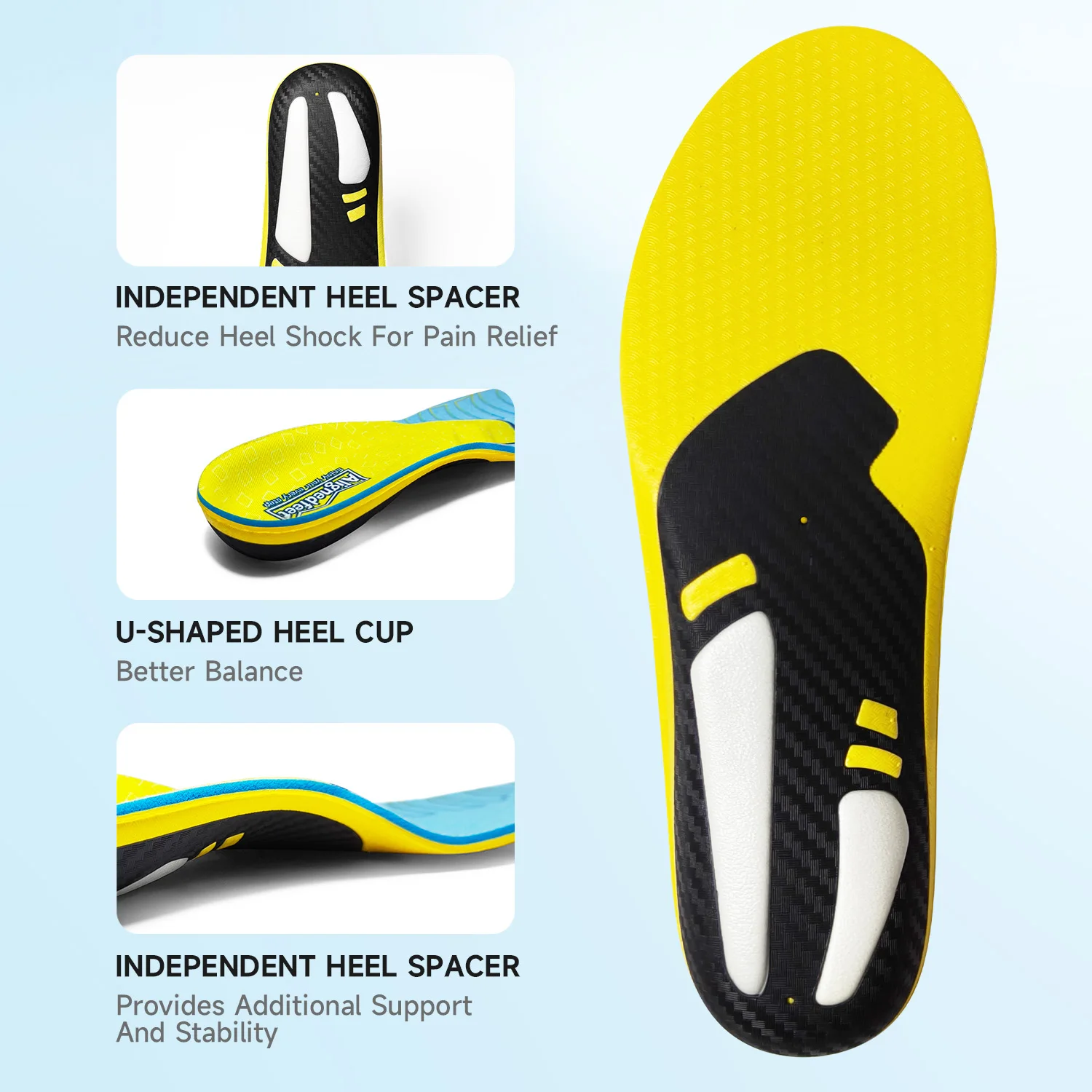 Plantar Fasciitis Inner Sole Flat Foot Comfort Insole Orthotics Suppliers Arch Support For Shoe