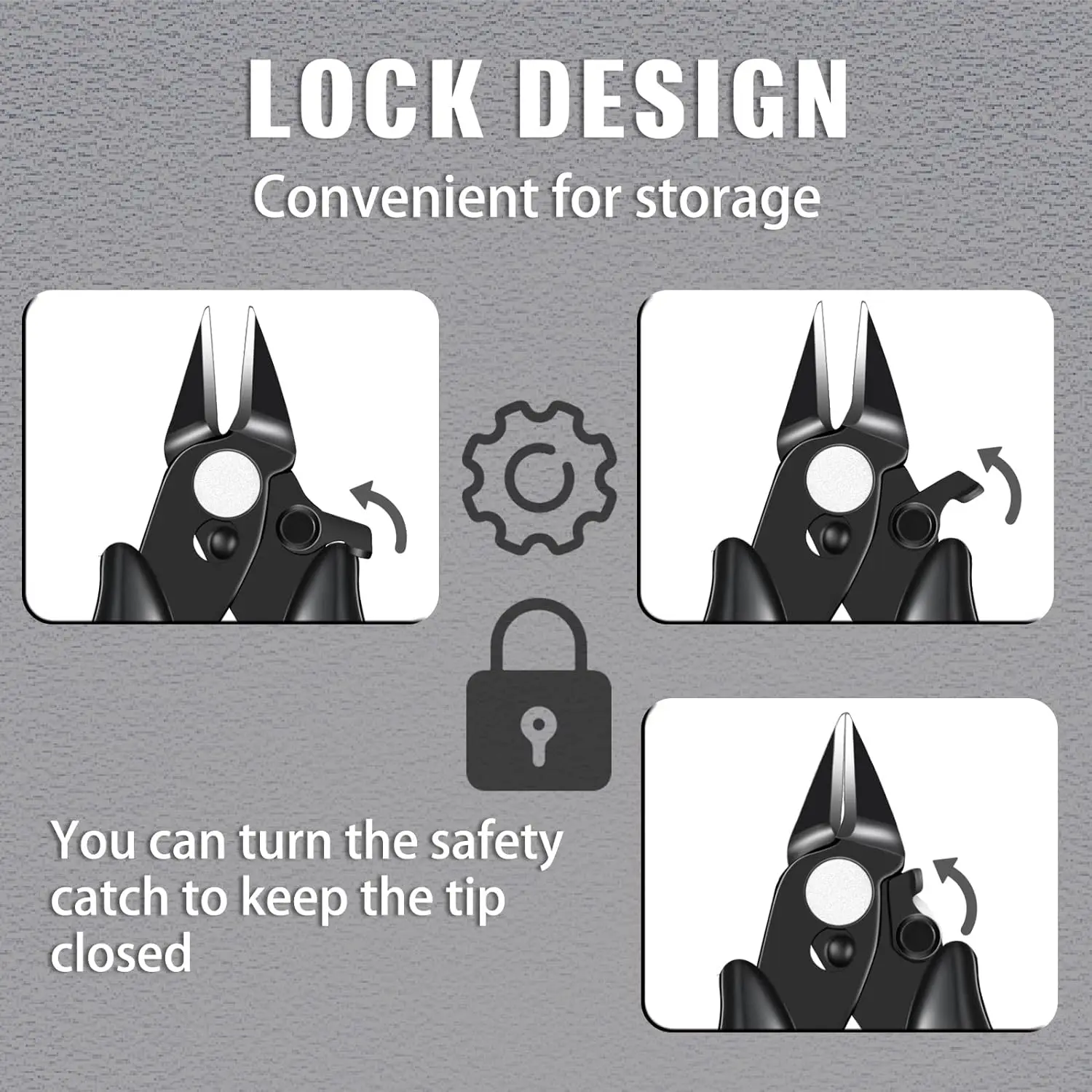 3.5 Inch Micro Cutter with Lock Small Flush Cutter Side Cutters Diagonal Cutting Pliers Jewelers Tools Soft Wire Snips Nippers