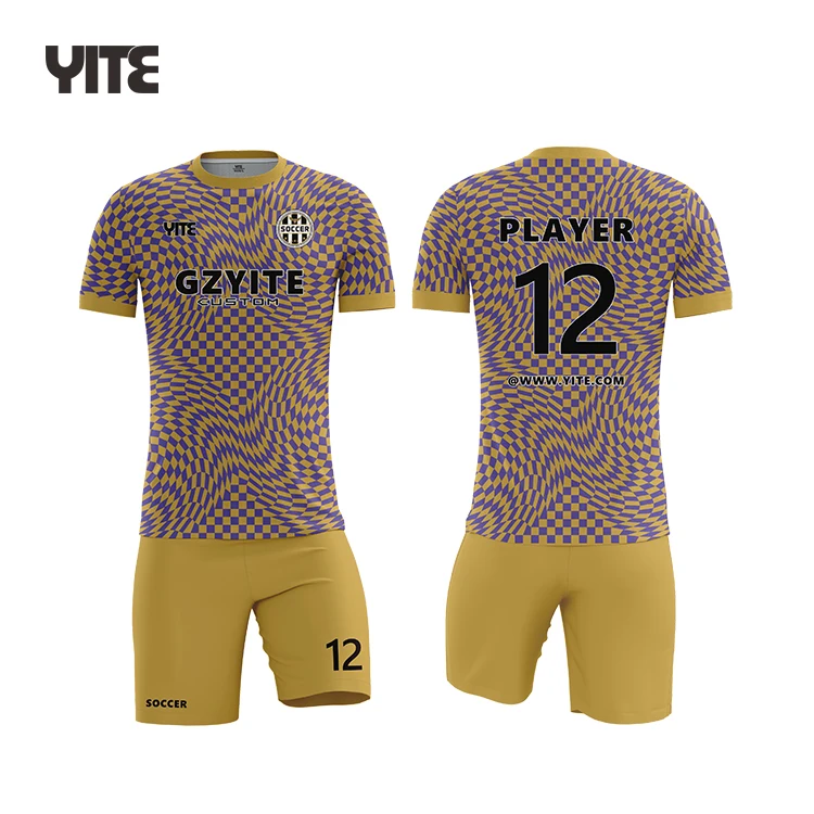 High Quality Cheap Team Football Jersey Sublimated Printing Soccer Uniform Set For Clubs