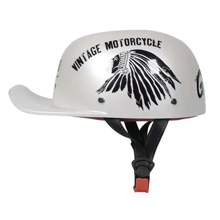 DOT Cool Motorcycle Helmet German Style Open Face Half Helmet Scooter M/L/XL