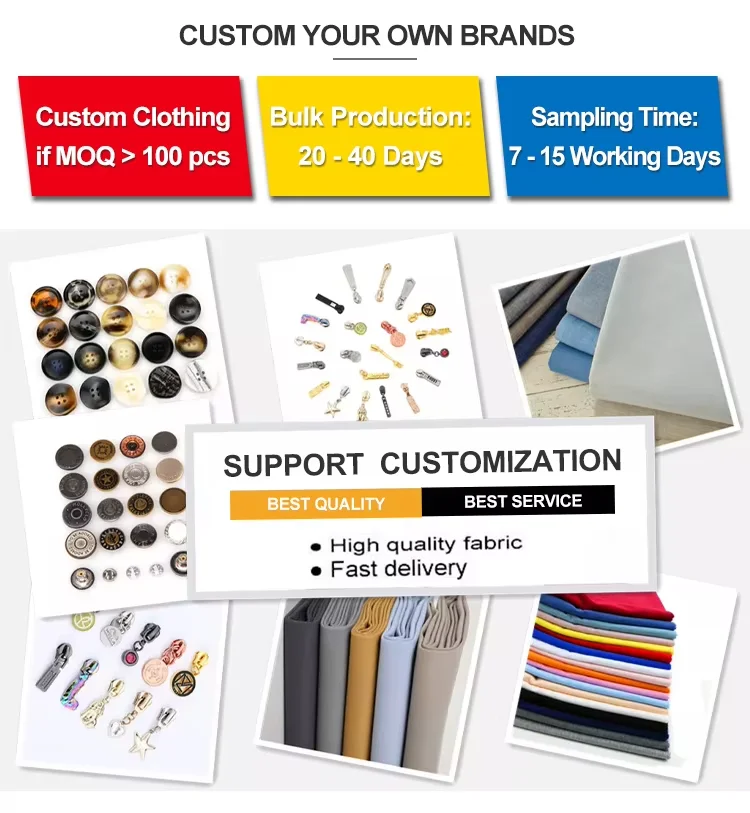 Verified Suppliers High Quality Garment Factory  Wholesale Supplier Apparel Custom Clothing Manufacturer With Your Brand Logo