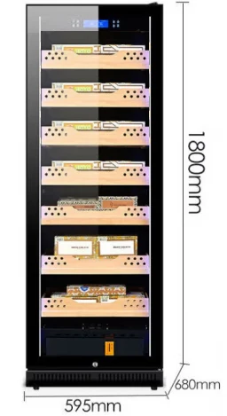 1500 Count  High quality Cigar Humidor Temperature and Humidity Controlled Cigar Cabinet