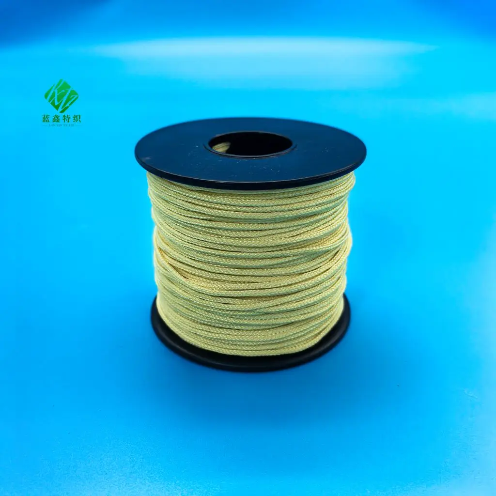 Fire Retardant High Strength 1.5mm Para Aramid Braided Cord Rope For Fire Protection aramid fiber braided assist line for Hooks