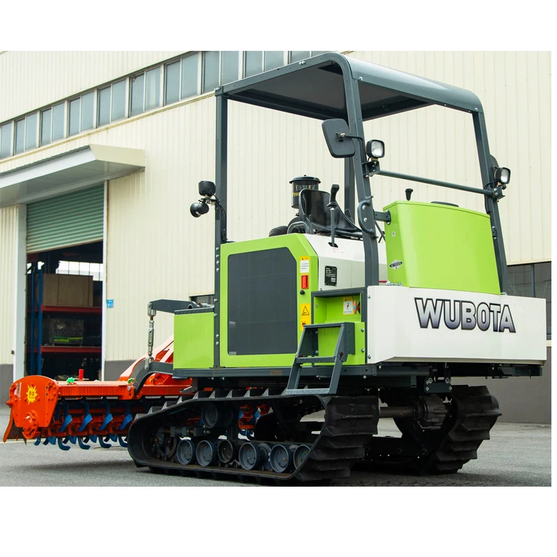 Crawler Tractor with Rotavator for Rice Land