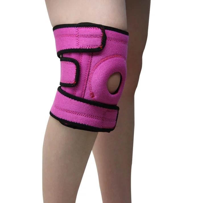 Прочный бандаж на коленный сустав с открытой коленной чашечкой и боковой пружиной