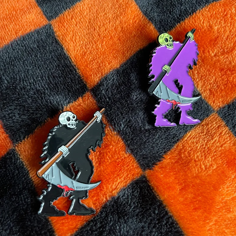 Personalized Metal Crafts Design Baseball cap pin Own Metal Logo Brooches Custom Grim Reaper Enamel Pin Hat Pins