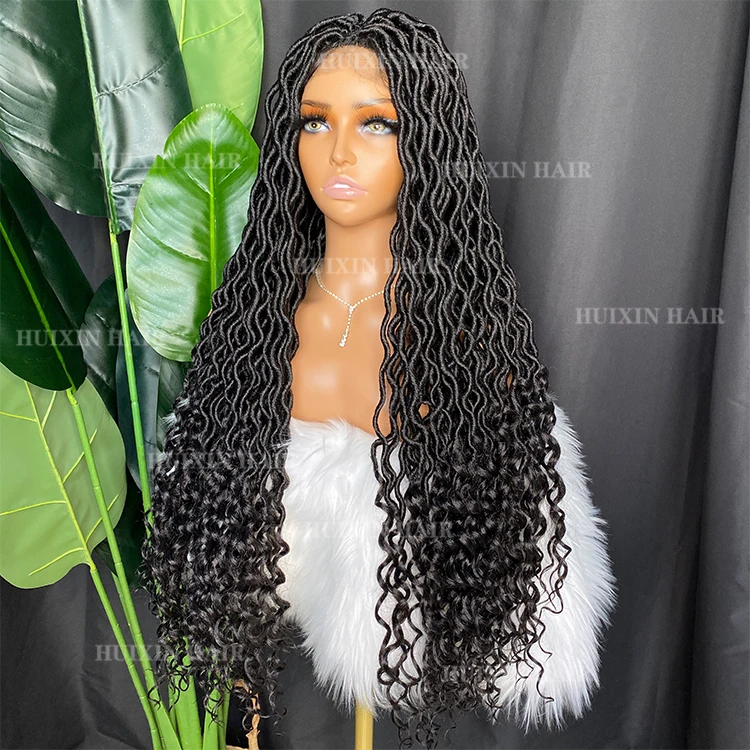 Wholesale cheap price Vendor Price Fiber feel as human hair Raw Material Synthetic Braiding Hair full lace wig