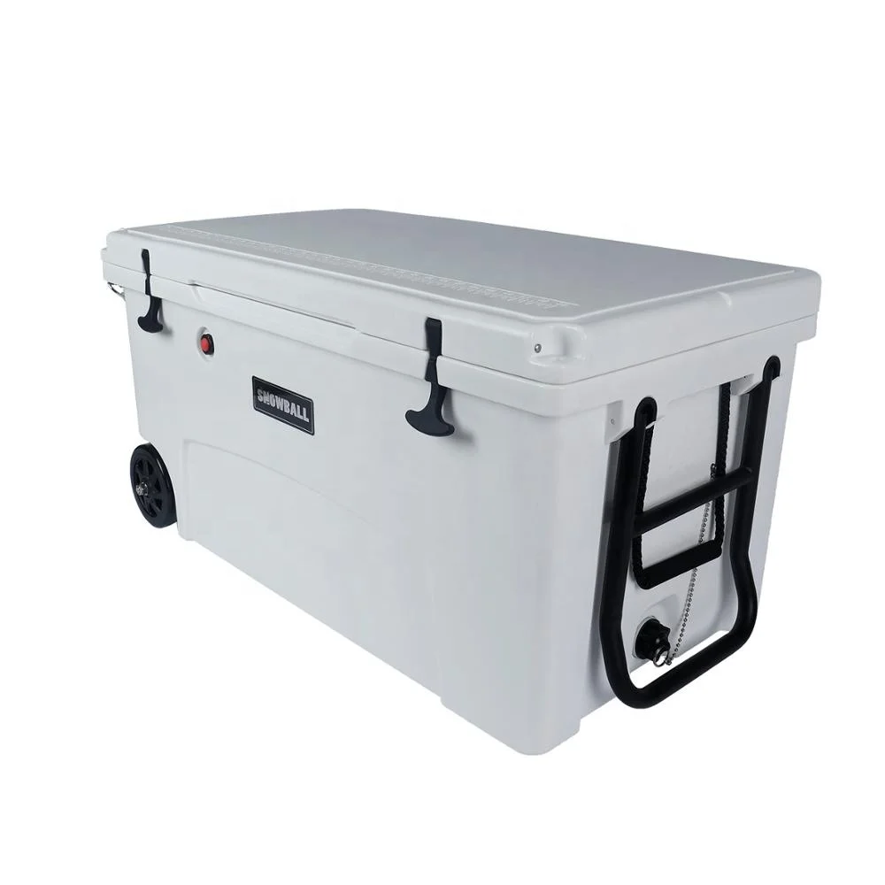 145L outdoor fishing camping Ice Chest ice cooler box Rotomolded coolers with wheels