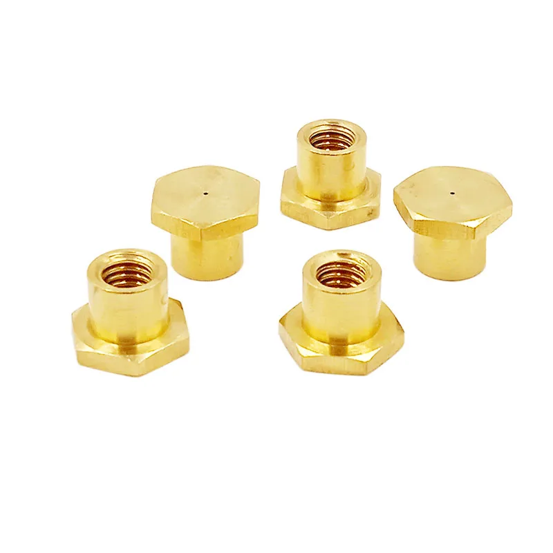 Hot Melt Chamfered Blind Female Thread Hex Head Copper Stud Ultrasonic Installation Brass Insert Nut For Plastic Housing