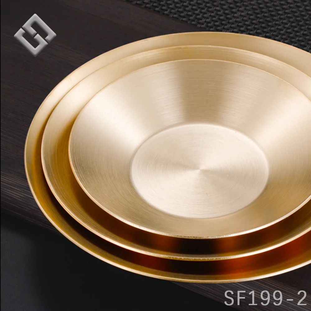 Custom Size Kitchen Food Metal 304 Stainless Steel Plates Sets Dinnerware Dishes Plates