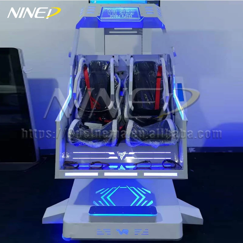 NINED Indoor Amusement Park Equipment Double Seats 360 VR Simulator