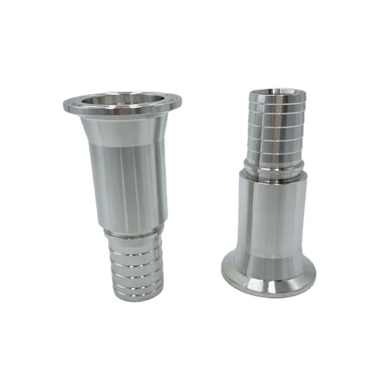 Non-standard customization Tri Clamp Hose Adapter CNC Machine Sanitary Grade 316 Stainless Steel
