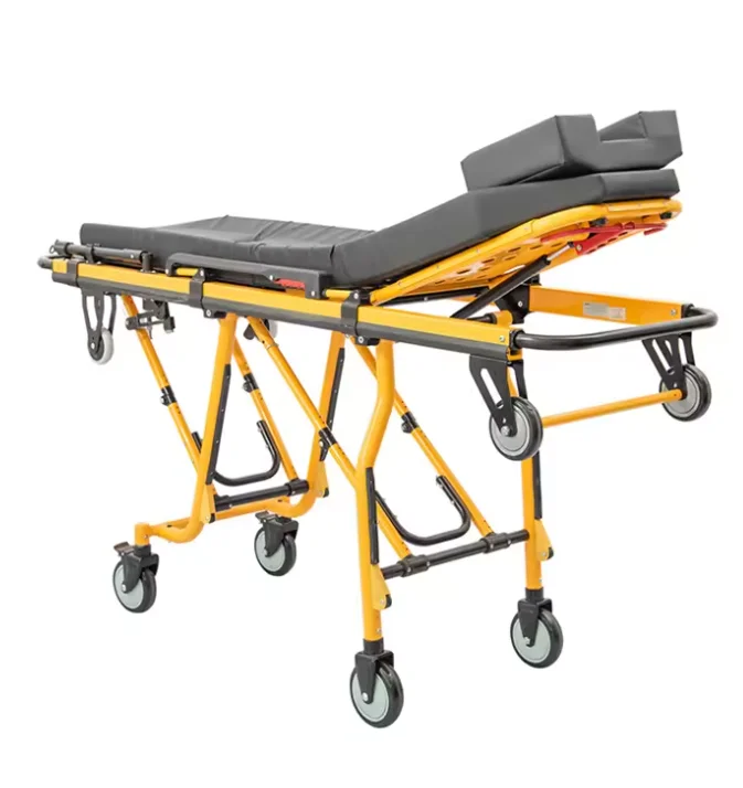 Ambulance emergency stretcher Automatic Loading Collapsible Ambulance Stretcher Wheeled for Patient Transfer