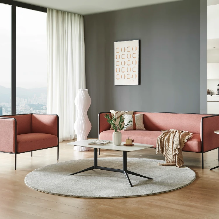 Commercial Sofa Reception Area Modular Fabric New Design I Shape Modern Office Sofa Sectional Sofa Set Office Furniture