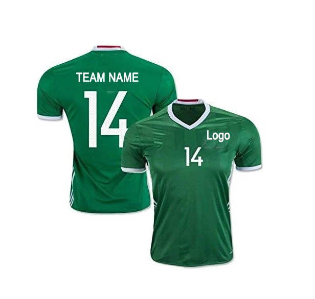 OEM Wholesale Custom Design Sublimation Printed Soccer Wear Football Jersey Sets  Green Soccer Uniform