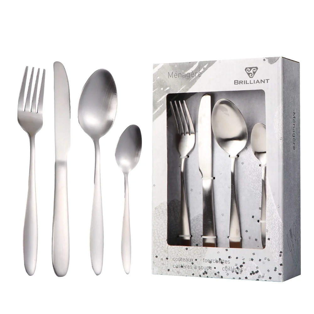18/0 Stainless Steel Cutlery Set 24-Piece Durable Flatware Collection