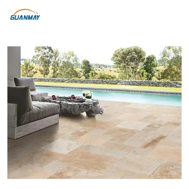 Versailles Pattern Travertine Slab Antique French Pattern Interior Wall Cladding Exterior Floor Travertine Tiles Outdoor