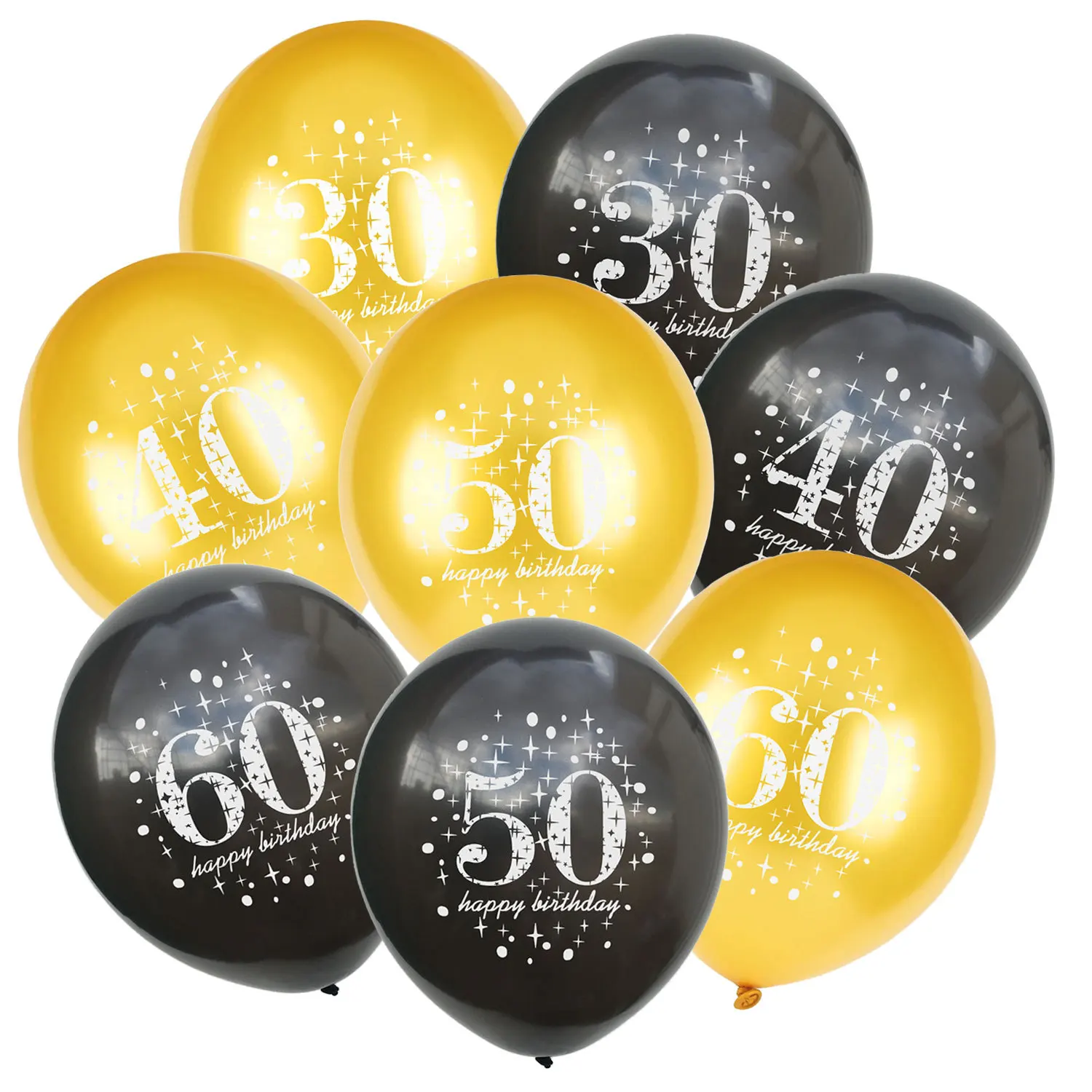 
16/18/21/30/40/50/60/70/80th Amazon Hot Sell Number Balloon Decorations Birthday Party Supplies Happy Birthday Latex Balloons 