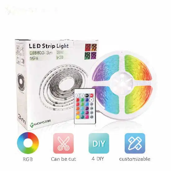 Smart LED RGB  Lights with remote controller colour change Waterproof SMD 5050 DC12V Led Tape Lighting Flexible Led Strip Light