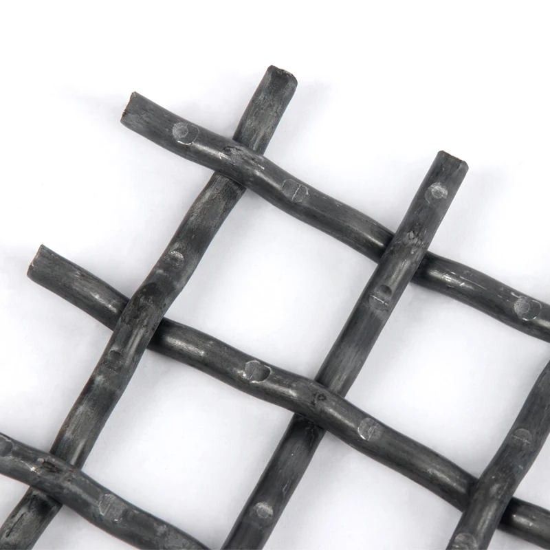Stainless steel crimped wire mesh sand gravel crusher hooked vibrating sieve screen mesh