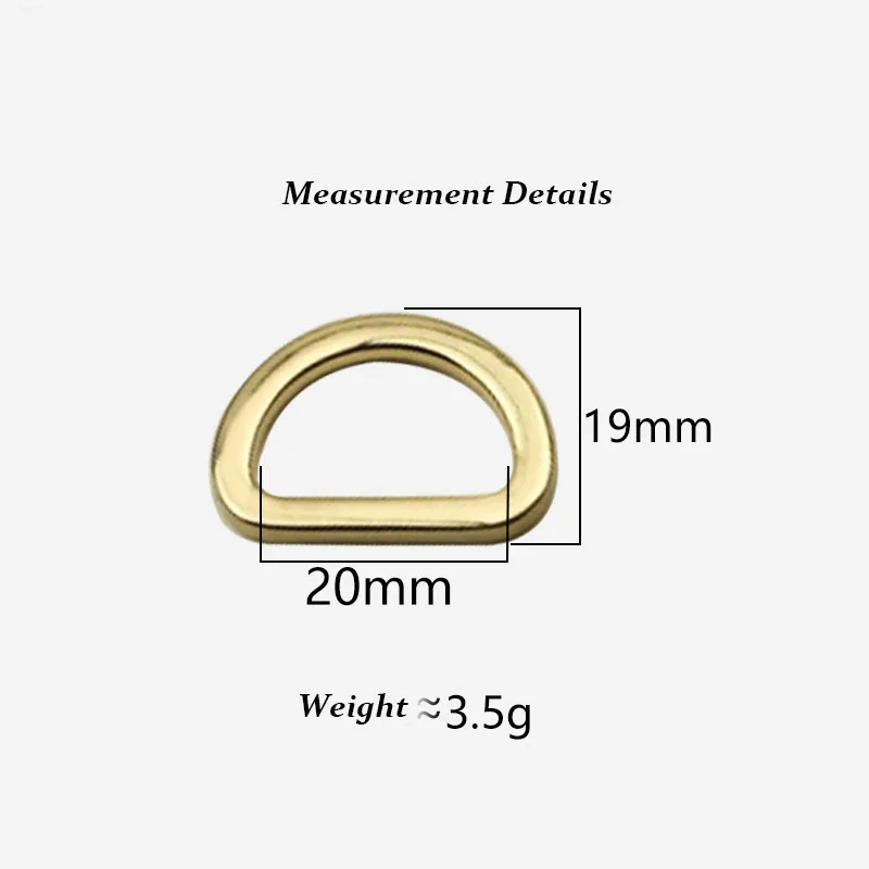 Custom 20mm Alloy Buckles Clasp D Rings Handbag Accessories Bag Straps Metal Buckle D Ring