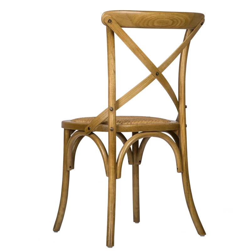Французский Сад, деревянная рама, ротанговый крест X Back, деревянные обеденные стулья для свадебных торжеств, свадьбы