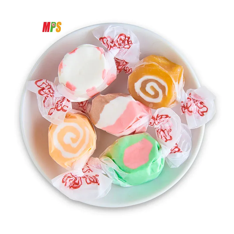 Oem Wedding Candy Unique Tropical Fruit Flavors of Saltwater Taffy Gourmet Mix Salt Water Candy