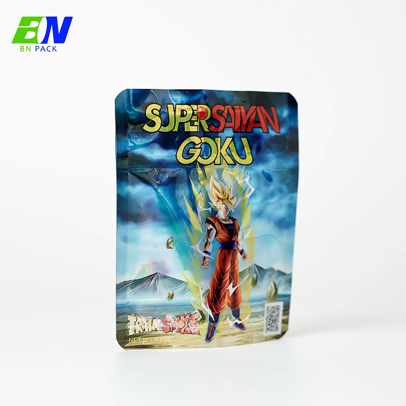 Mylar zip lock zipper childproof stand up smell proof packaging herbs packing bag with personal printing