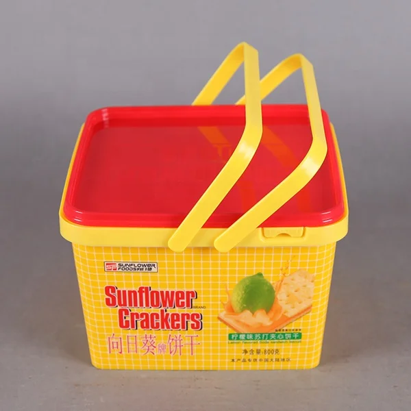 4 liter New Printed Square Food Storage Plastic Container