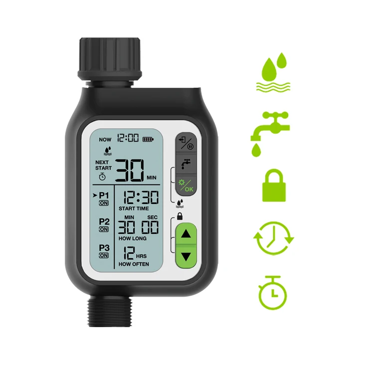New Design Outdoor Yard Digital Automatic Irrigation Watering System Water Controller Garden Sprinkler  HCT-355