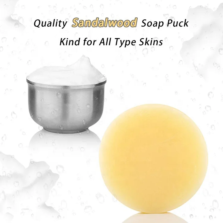 Hot selling quality sandalwood shaving butter custom private label skin smooth and comfortable without irritations shaving soap