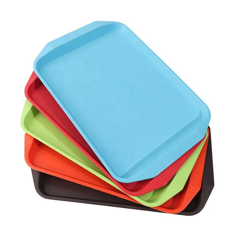 Hotel Restaurant Coffee Beer Bar Non Slip Plastic Fast Food Serving Tray