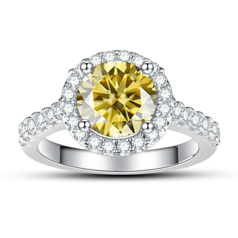 2023 new  jewelry  wholesale women engagement wedding brand jewelry 14k 18k gold yellow color jewelry  moissanite ring