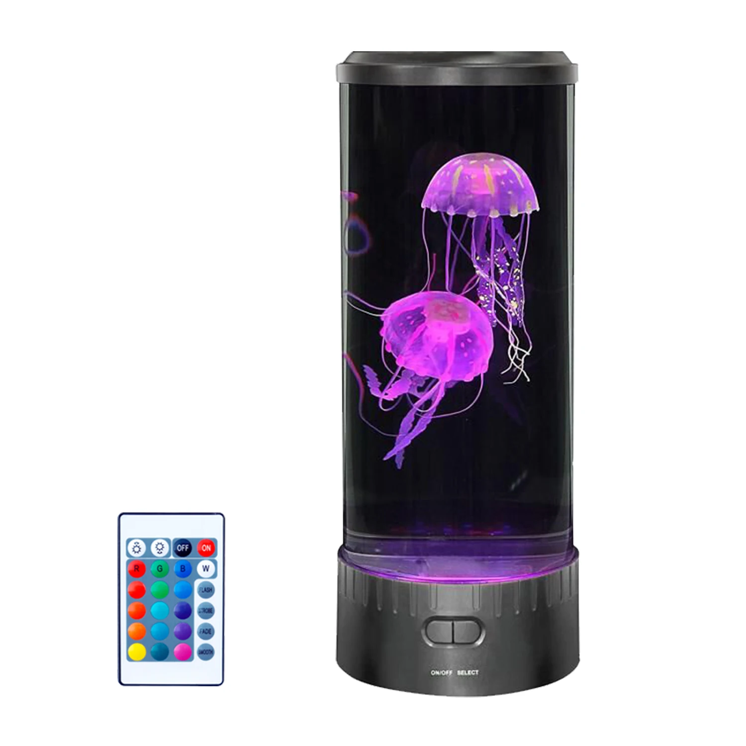 TIANHUA Factory Electric Jellyfish Tank Aquarium LED Relaxing Desk Lamp RGB Color Changing Mood Lamp Night Light