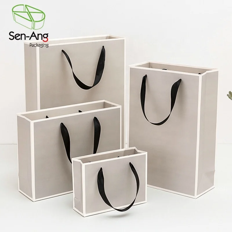 SenAng03 Китай оптом на заказ Белый Розовый Черный коричневый крафт-бумажный пакет с логотипом