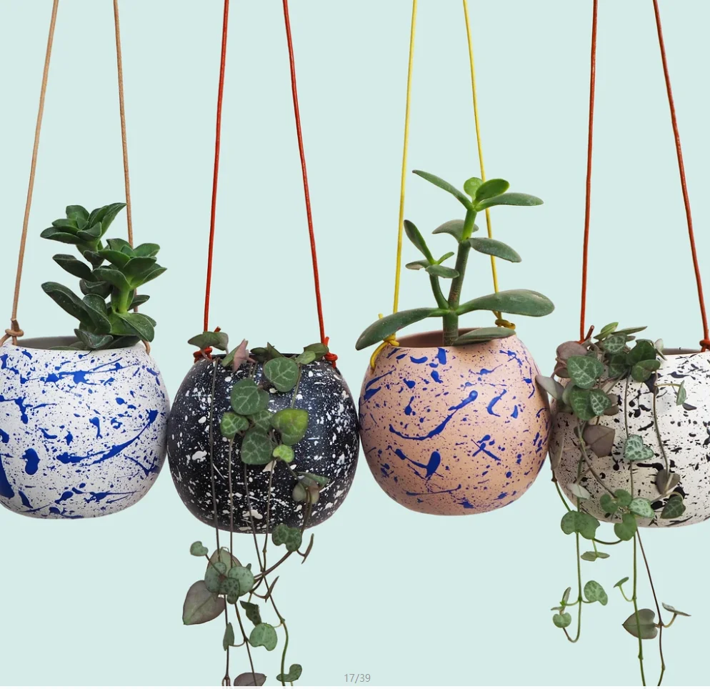 Customized logo home garden decoration levitate hanging planter flower pot