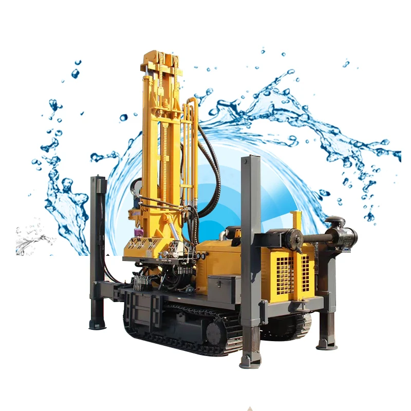 New product crawler high-leg pneumatic hydraulic borehole 380m depth water well drilling rig for sale